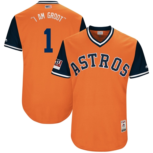 Carlos Correa Astros Player Issued 2019 Players Weekend I am Groot Jersey